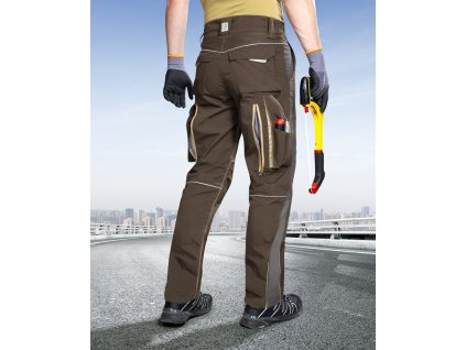 Kalhoty URBAN+ hnědé prodloužené