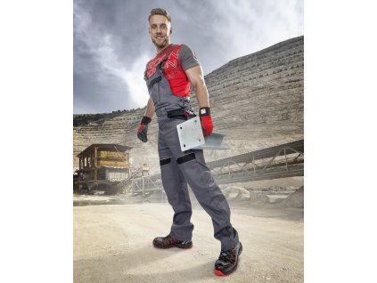 Kalhoty s laclem COOL TREND šedo-černé prodloužené