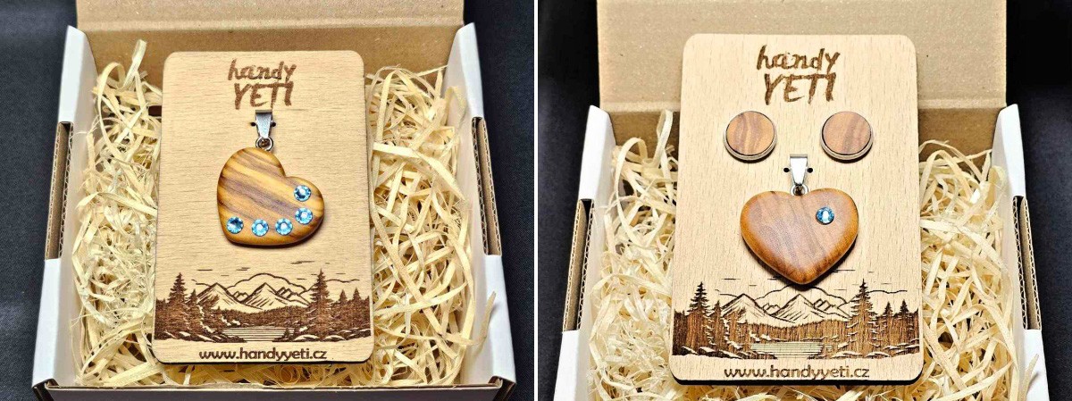 Přívěsky ve tvaru srdce