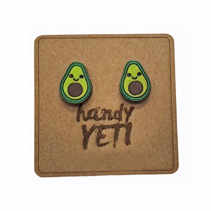 Dřevěné-náušnice-avokádo