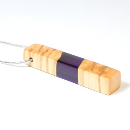 PDP0009 olivovy privesek fialovy vzor 1