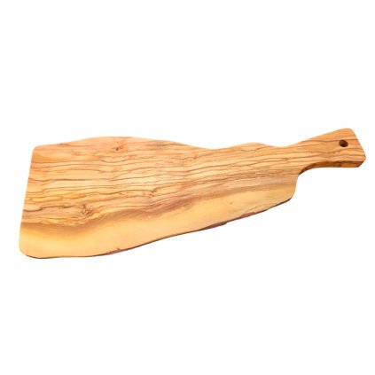 Olivové servírovací prkénko 39 × 15 cm s tvarovanou rukojetí
