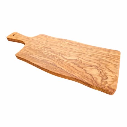 Servírovací prkénko z olivového dřeva – 47 × 18 cm s rukojetí
