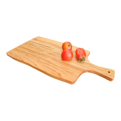 Servírovací prkénko z olivového dřeva – 55 × 28 cm s rukojetí