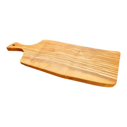 Servírovací prkénko z olivového dřeva – 43 × 17 cm s rukojetí