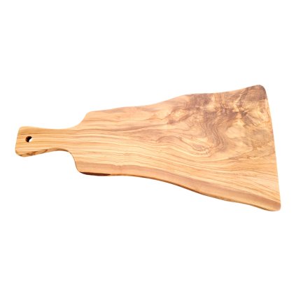 Servírovací prkénko z olivového dřeva – 38 × 19,5 cm s rukojetí