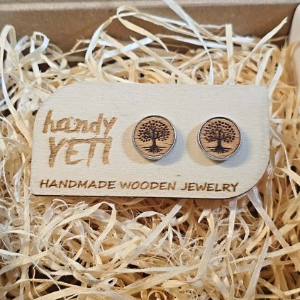 drevene nausnice strom zivota pecky 1