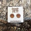 Dřevěné náušnice pecky ze dřeva švestky 12 mm