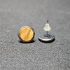 Dřevěné náušnice pecky z olivového dřeva 8 mm
