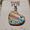 PD0017 privesek olivove srdce modre krystaly swarovski 4