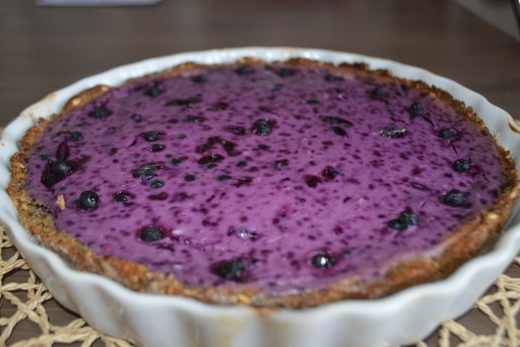 Blaubeerkuchen mit Hanfsamen