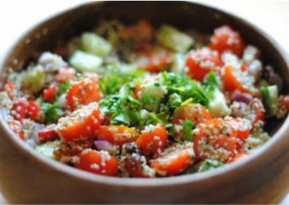 Tabouleh aus Hanfsamen