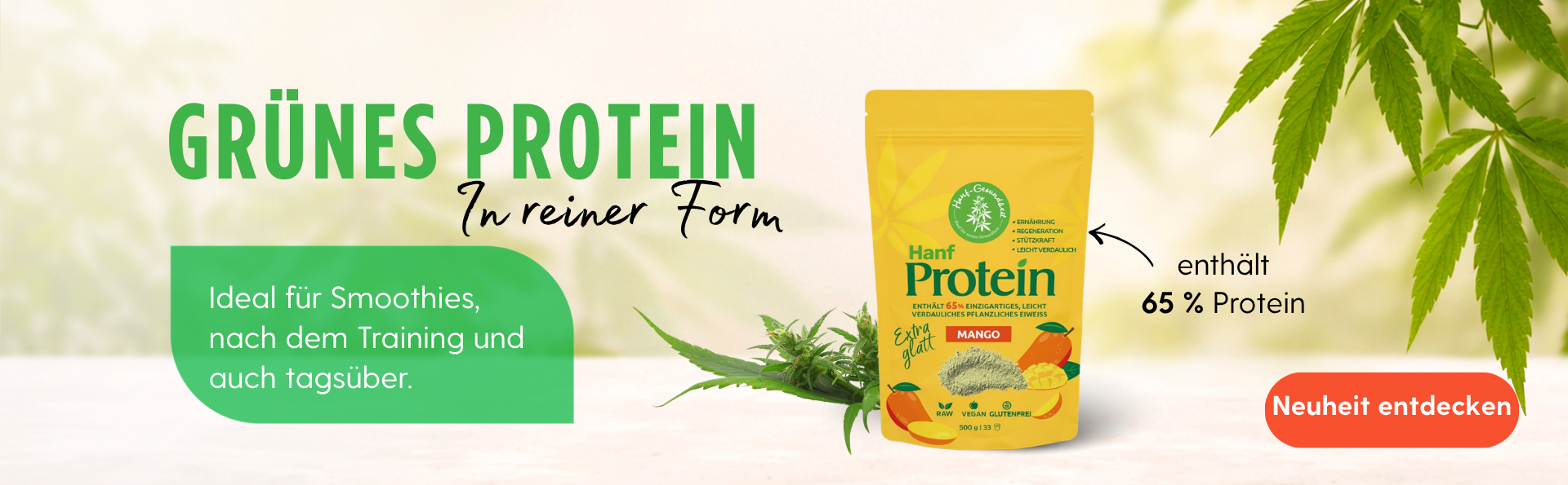Extra feines Protein mit Mango-Neuheit!