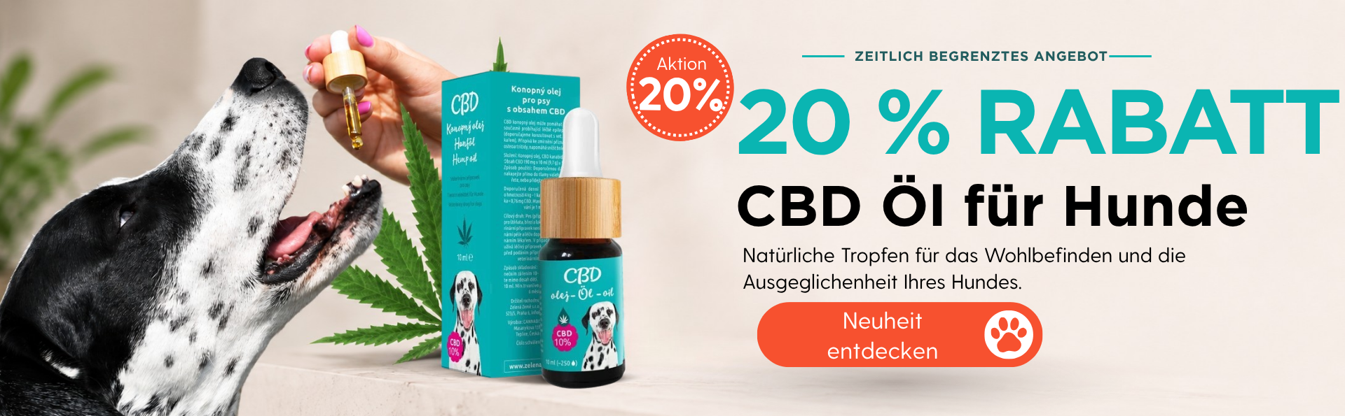 Rabatt auf CBD Öl für Hunde