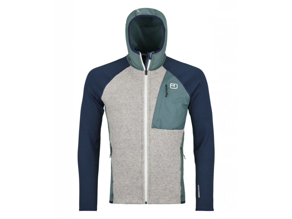Fleece Gp Classic Knit Hoody Men's (Size L, Color Arctic Grey)