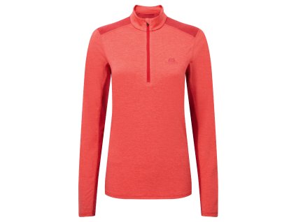 Nava Long Sleeve Zip T-shirt Women's (Size L, Color Hibiscus/Capsicum Red)
