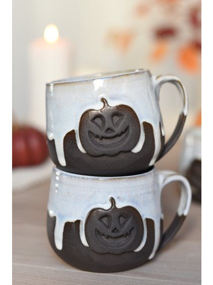BLACK & WHITE SPOOKY PUMPKIN 350ml