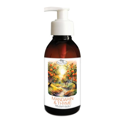 Mandlovy olej WILD MANDARIN 2024 150 ml hnedy plast s bilou pumpickou