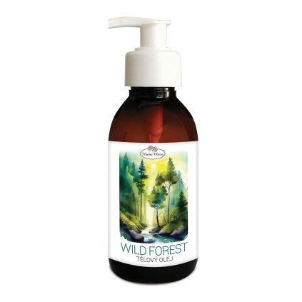 Mandlovy olej WILD FOREST 2024 150 ml hnedy plast s bilou pumpickou