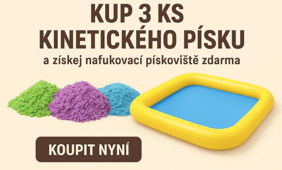 Kinetický písek akce 3 + pískoviště zdarma