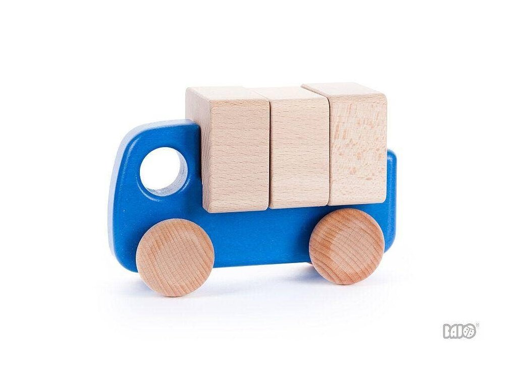 Dřevěné auto s bloky| Hannel