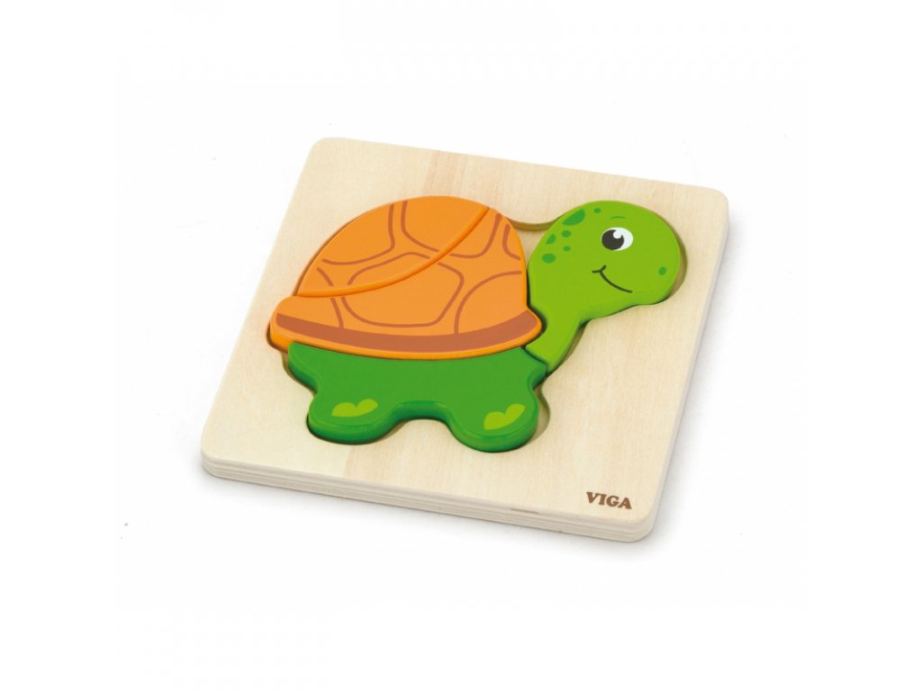První dětské dřevěné puzzle želva|Hannel