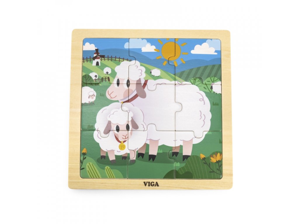 Dřevěné puzzle Ovce|Hannel