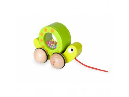 Dřevěná hračka na kolečkách šnek|Hannel