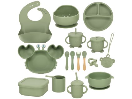 Silicone dishes for kids crab 19 el green 167255