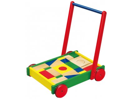 Dřevěné chodítko pro děti s kostkami|Hannel