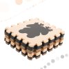 Foam puzzle mat for children 9el beige brown black 85cm x 85cm x 1cm 105384