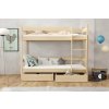 Dětská patrová postel Iris 90 x 200 cm s šuplíky a rošty ZDARMA