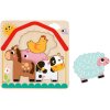 Tokky Toy Dřevěná Montessori vkládačka - zvířata na farmě