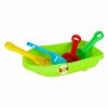 Boat with accessories moulds sand beach toys water gun 12el 167162