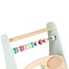 Push toy for children wooden walker with abacus blue 178867