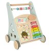 Push toy for children wooden walker with abacus blue 178864