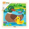 viga poreczne drewniane puzzle kaczki 9 elementow