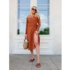 Mušelínové šaty - cihlová (M-L)