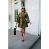 Lněné šaty - khaki (M-L)