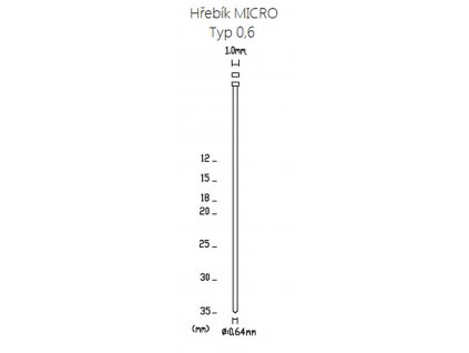 Hřebík MICRO Typ 06/18 - 10 000ks