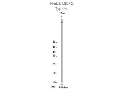 Hřebík MICRO Typ 06/30 - 10 000ks