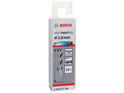 Bosch Spirálový vrták HSS PointTeQ 2,8 mm (2608577196)