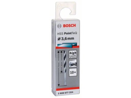 BOSCH Spirálový vrták HSS PointTeQ 3,6 mm Professional (2608577204)