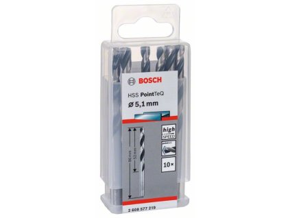 BOSCH Spirálový vrták HSS PointTeQ 5,1 mm Professional (2608577219)