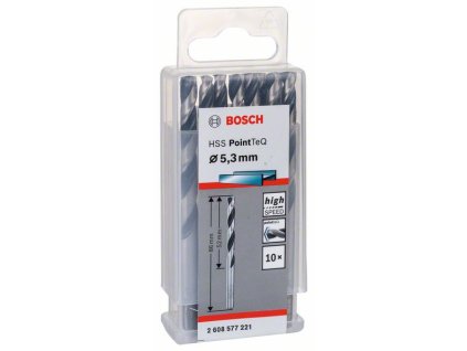 BOSCH Spirálový vrták HSS PointTeQ 5,3 mm Professional (2608577221)