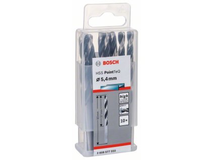 BOSCH Spirálový vrták HSS PointTeQ 5,4 mm Professional (2608577222)