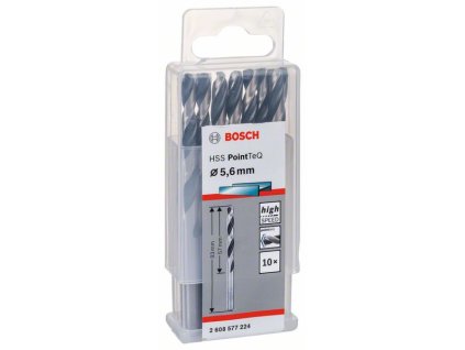 BOSCH Spirálový vrták HSS PointTeQ 5,6 mm Professional (2608577224)
