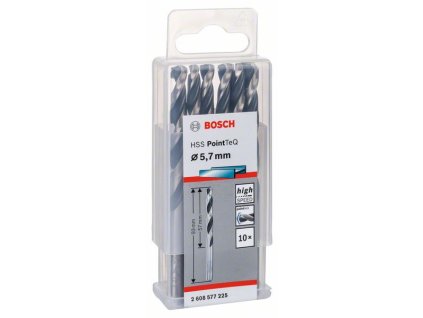 BOSCH Spirálový vrták HSS PointTeQ 5,7 mm Professional (2608577225)