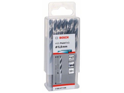 BOSCH Spirálový vrták HSS PointTeQ 5,8 mm Professional (2608577226)
