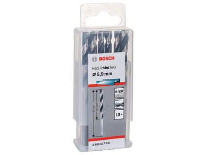 BOSCH Spirálový vrták HSS PointTeQ 5,9 mm Professional (2608577227)